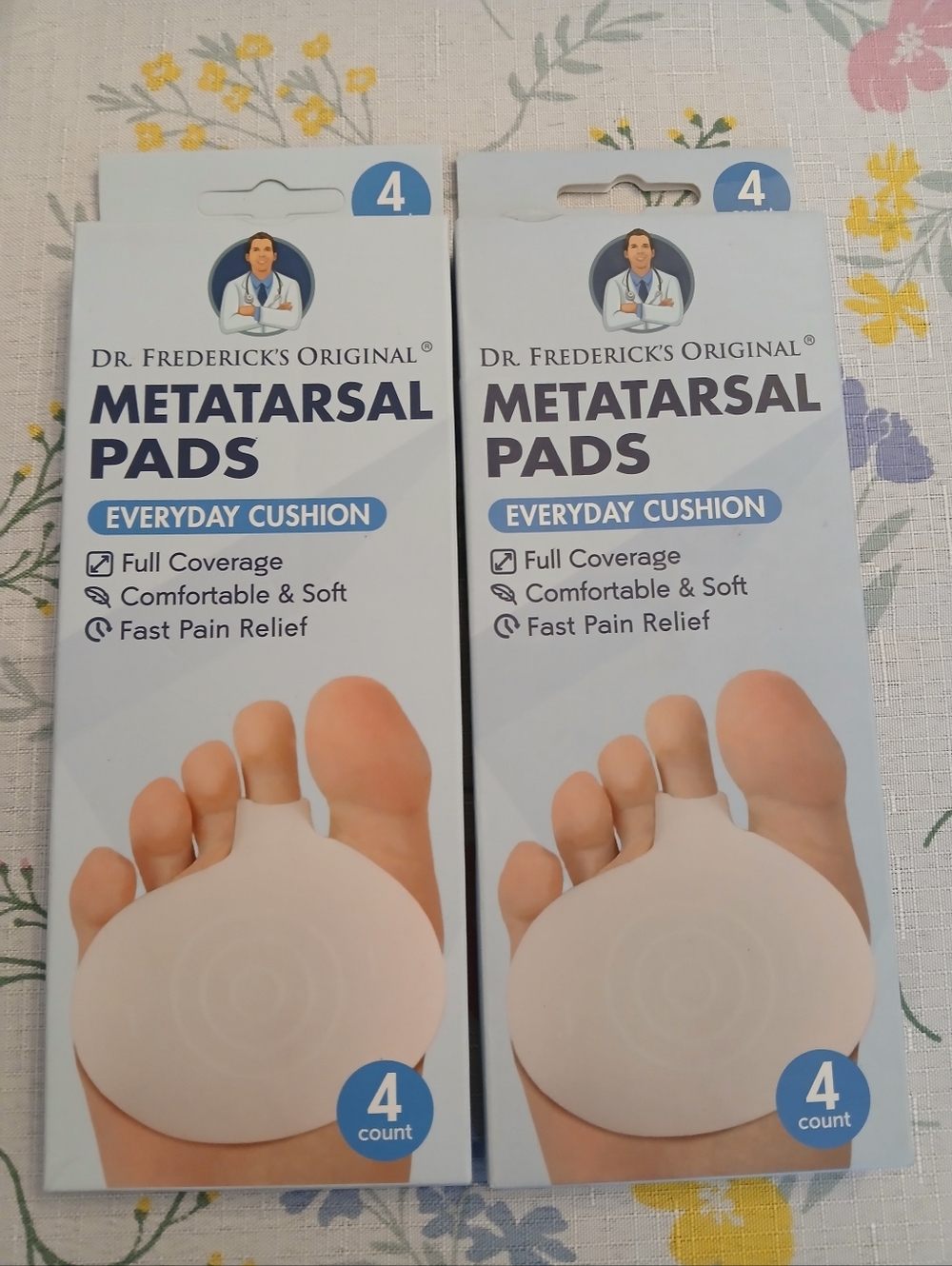 DR. FREDERICK'S Metatarsal Pads - Everyday Cushion (White) Unisex 4 Count